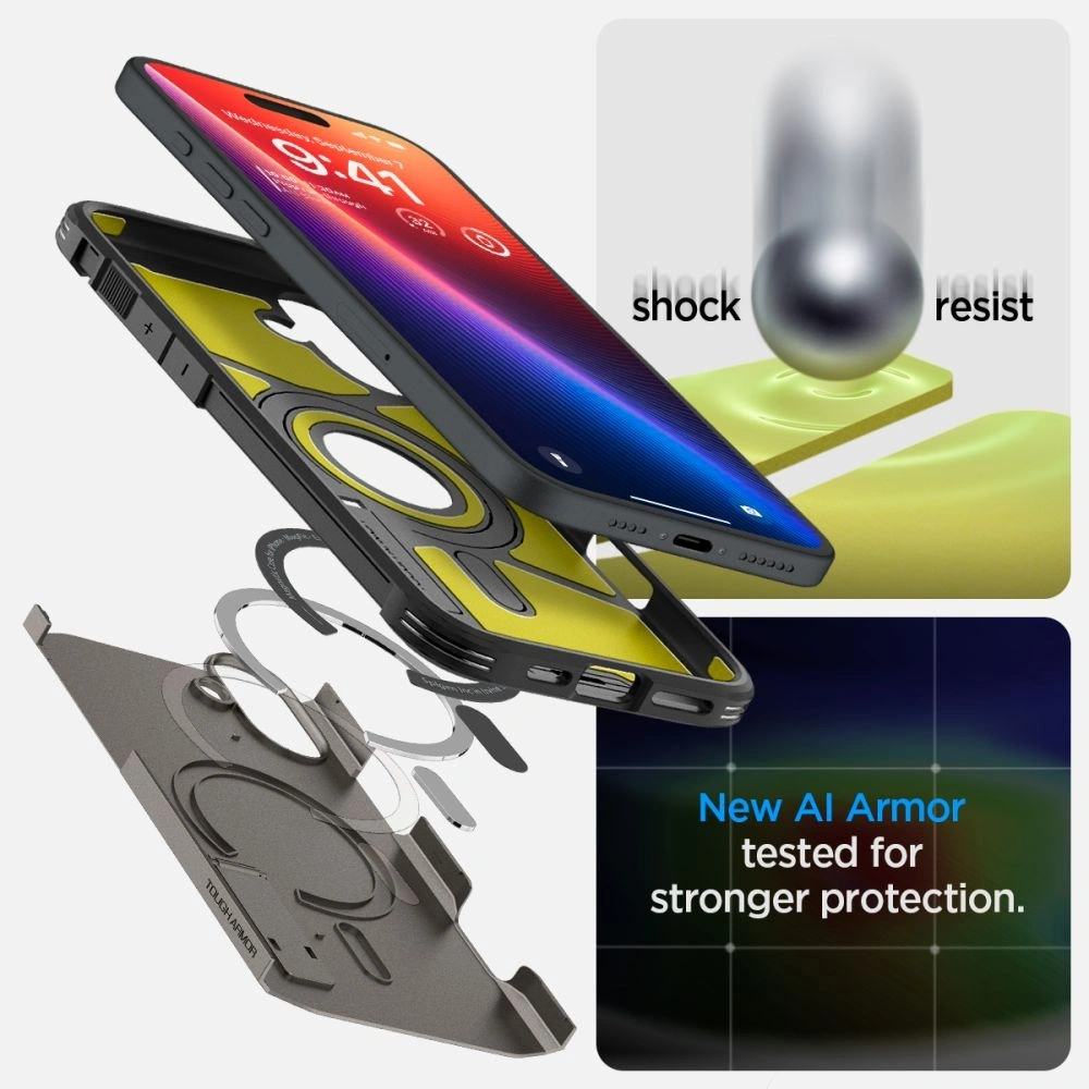 Hurtownia GSM - Spigen Tough Armor Mag Magsafe Apple iPhone 16 Gunmetal - SPN16433 - {ean13} - Hurt