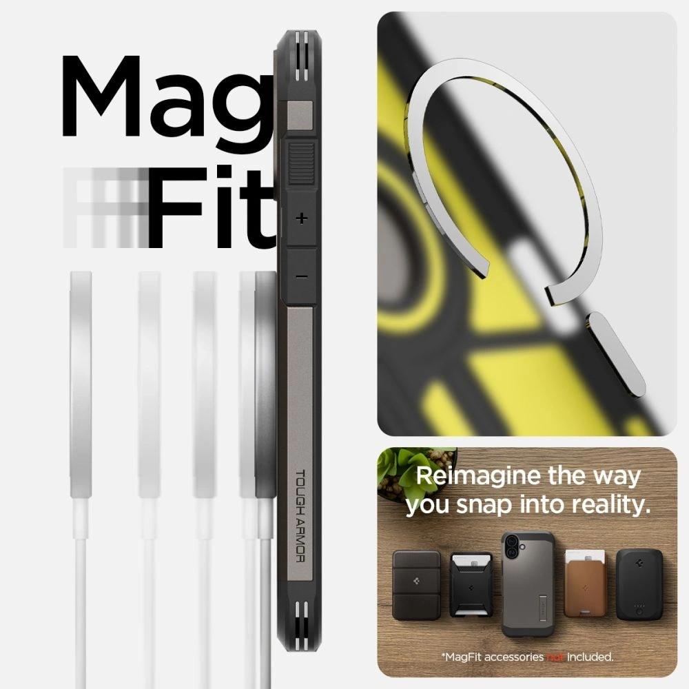 Hurtownia GSM - Spigen Tough Armor Mag Magsafe Apple iPhone 16 Gunmetal - SPN16433 - {ean13} - Hurt