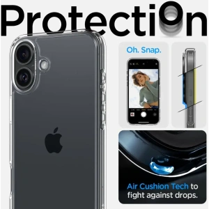 Etui Spigen Ultra Hybrid Apple iPhone 16 Crystal Clear - iPhone 16 - Spigen
