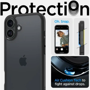 Etui Spigen Ultra Hybrid Apple iPhone 16 Matte Black - iPhone 16 - Spigen
