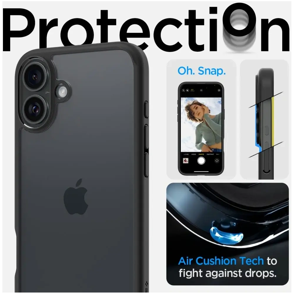 Hurtownia GSM - Spigen Ultra Hybrid Apple iPhone 16 Matně černý - SPN16437 - {ean13} - Hurt