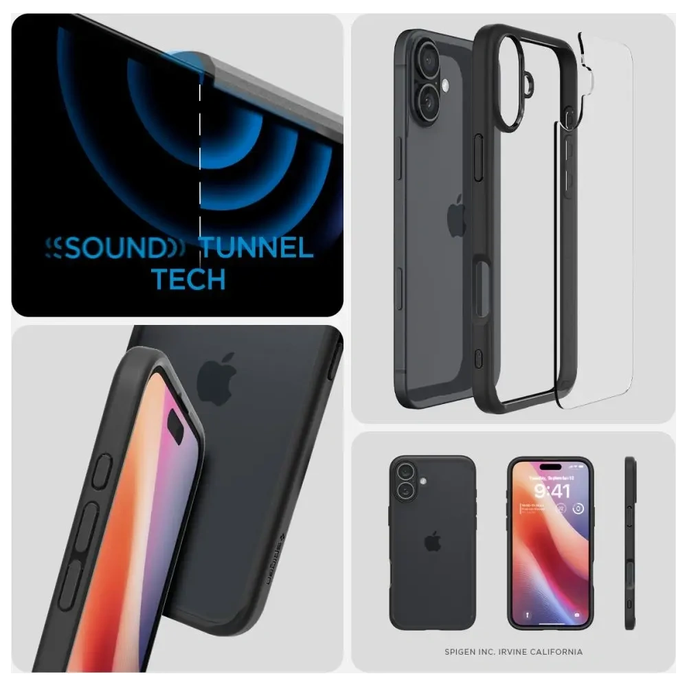 Hurtownia GSM - Etui Spigen Ultra Hybrid Apple iPhone 16 Matte Black - SPN16437 - {ean13} - Hurt