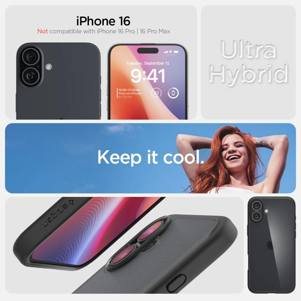 Hurtownia GSM - Spigen Ultra Hybrid Apple iPhone 16 Frost Black - SPN16439 - {ean13} - Hurt