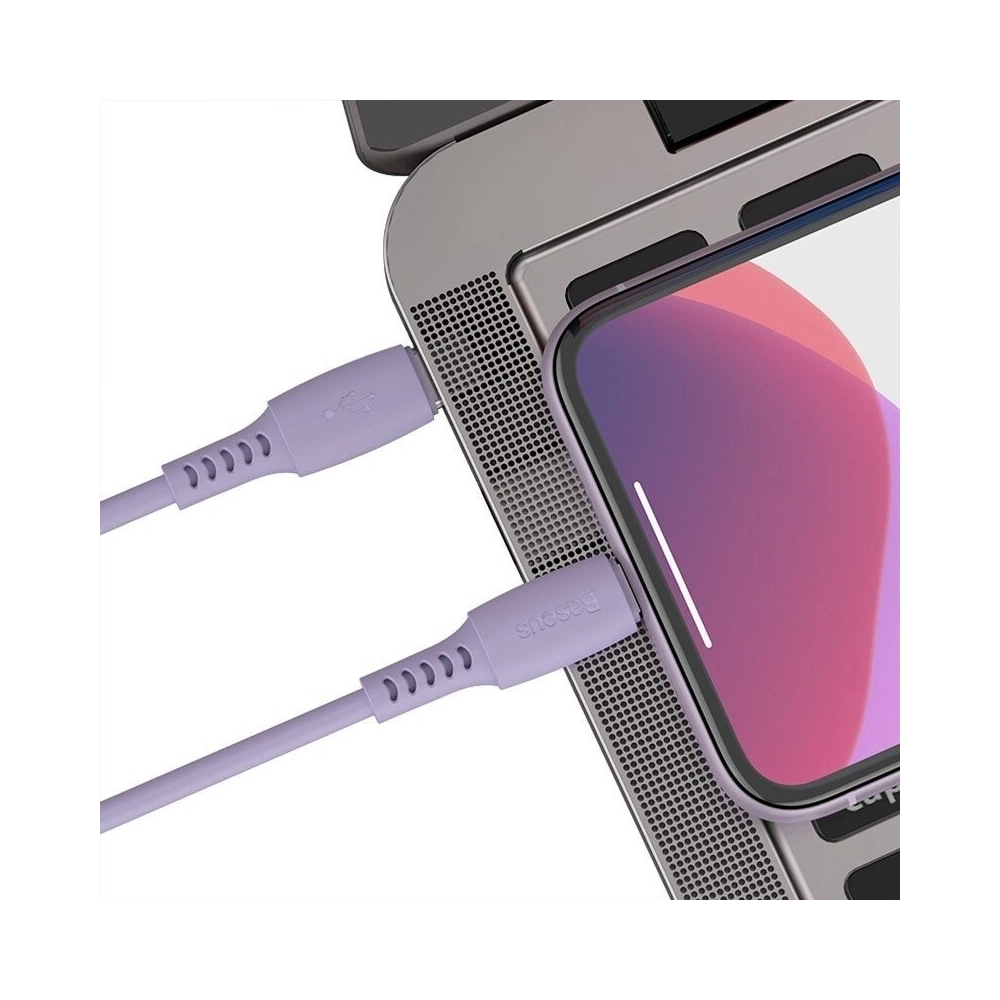 Hurtownia GSM - Kabel USB-C do Lightning Baseus Colourful, PD, 18W, 1.2m (fioletowy) - BSU1008PRP - {ean13} - Hurt