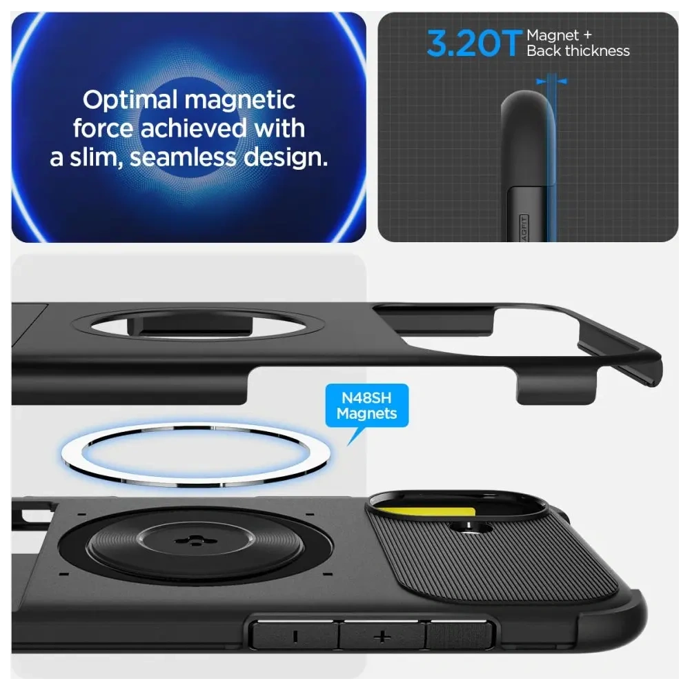 Hurtownia GSM - Etui Spigen Slim Armor Mag Magsafe Apple iPhone 16 Black - SPN16446 - {ean13} - Hurt