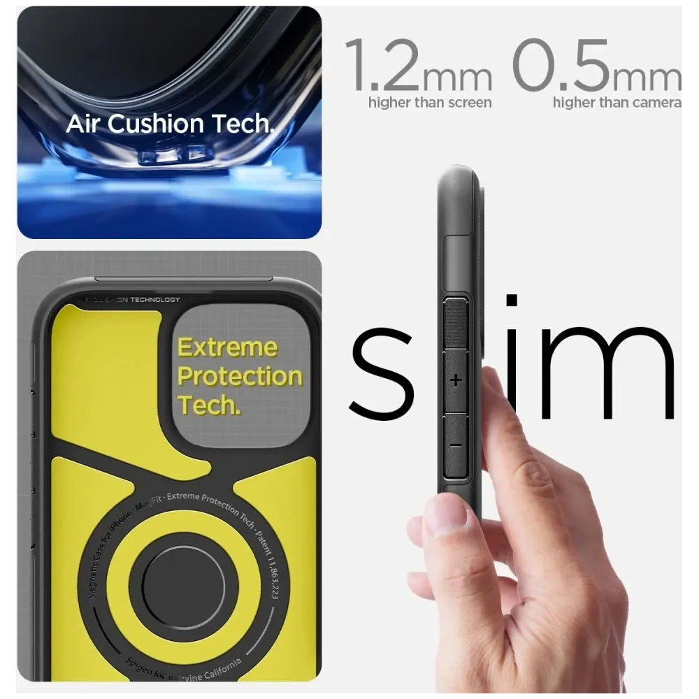 Hurtownia GSM - Etui Spigen Slim Armor Mag Magsafe Apple iPhone 16 Black - SPN16446 - {ean13} - Hurt
