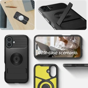 Etui Spigen Slim Armor Mag Magsafe Apple iPhone 16 Black - iPhone 16 - Spigen