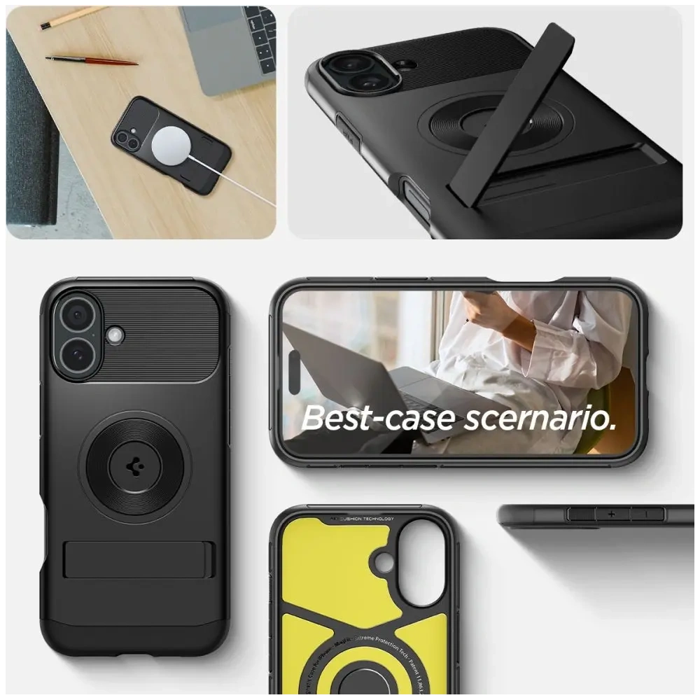 Hurtownia GSM - Etui Spigen Slim Armor Mag Magsafe Apple iPhone 16 Black - SPN16446 - {ean13} - Hurt