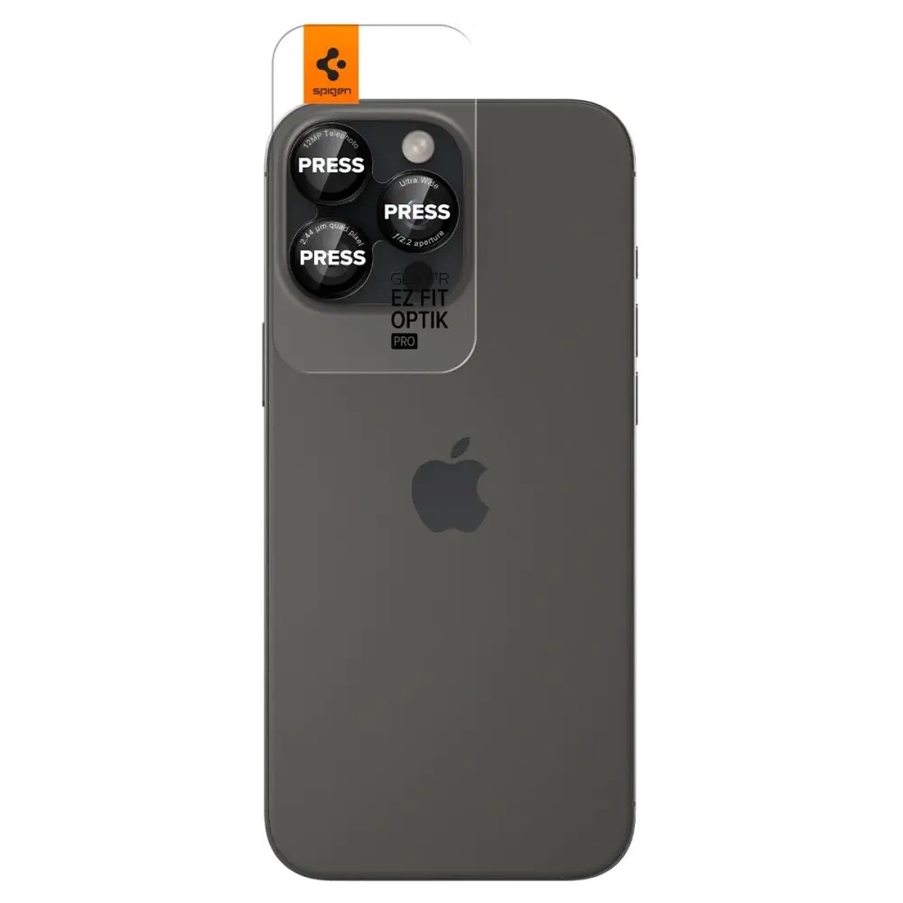 Hurtownia GSM - Szkło hartowane na aparat Spigen Optik Pro L-Series GLAS.tR ez Fit Camera Protector Apple iPhone 14 Pro / Pro Max / 15 Pro / Pro Max / 16 Pro / 16 Pro Max Black [2 PACK] - SPN16448 - {ean13} - Hurt
