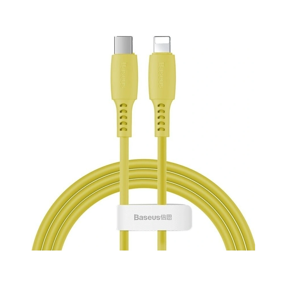 Hurtownia GSM - Kabel USB-C do Lightning Baseus Colourful, PD, 18W, 1.2m (żółty) - BSU1009YEL - {ean13} - Hurt