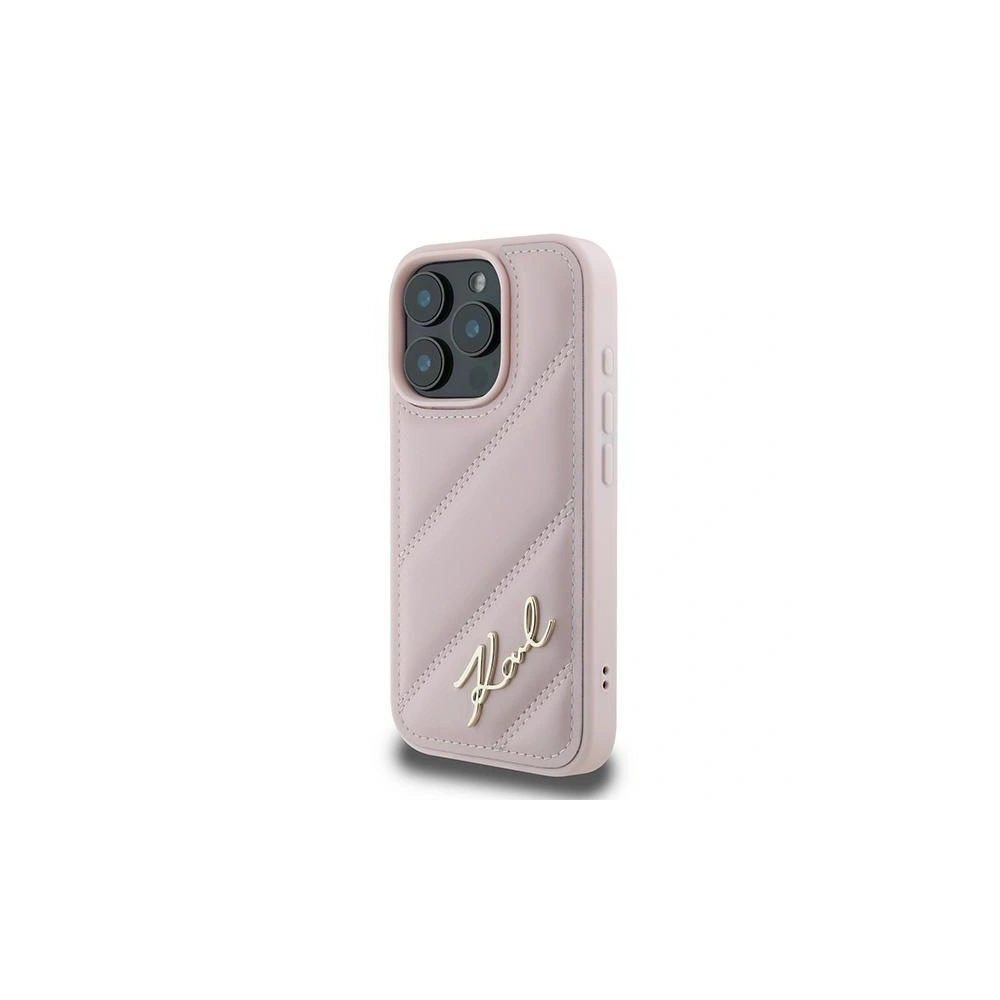 Hurtownia GSM - Etui Karl Lagerfeld KLHCP16XPQDSMGP Apple iPhone 16 Pro Max hardcase Quilted Signature różowy - KLD21676 - {ean13} - Hurt