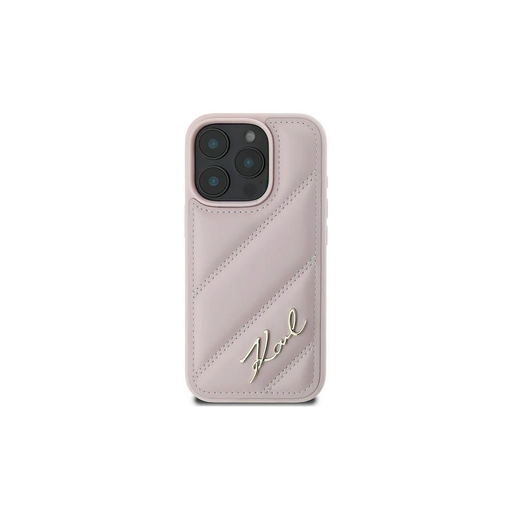 Hurtownia GSM - Etui Karl Lagerfeld KLHCP16XPQDSMGP Apple iPhone 16 Pro Max hardcase Quilted Signature różowy - KLD21676 - {ean13} - Hurt