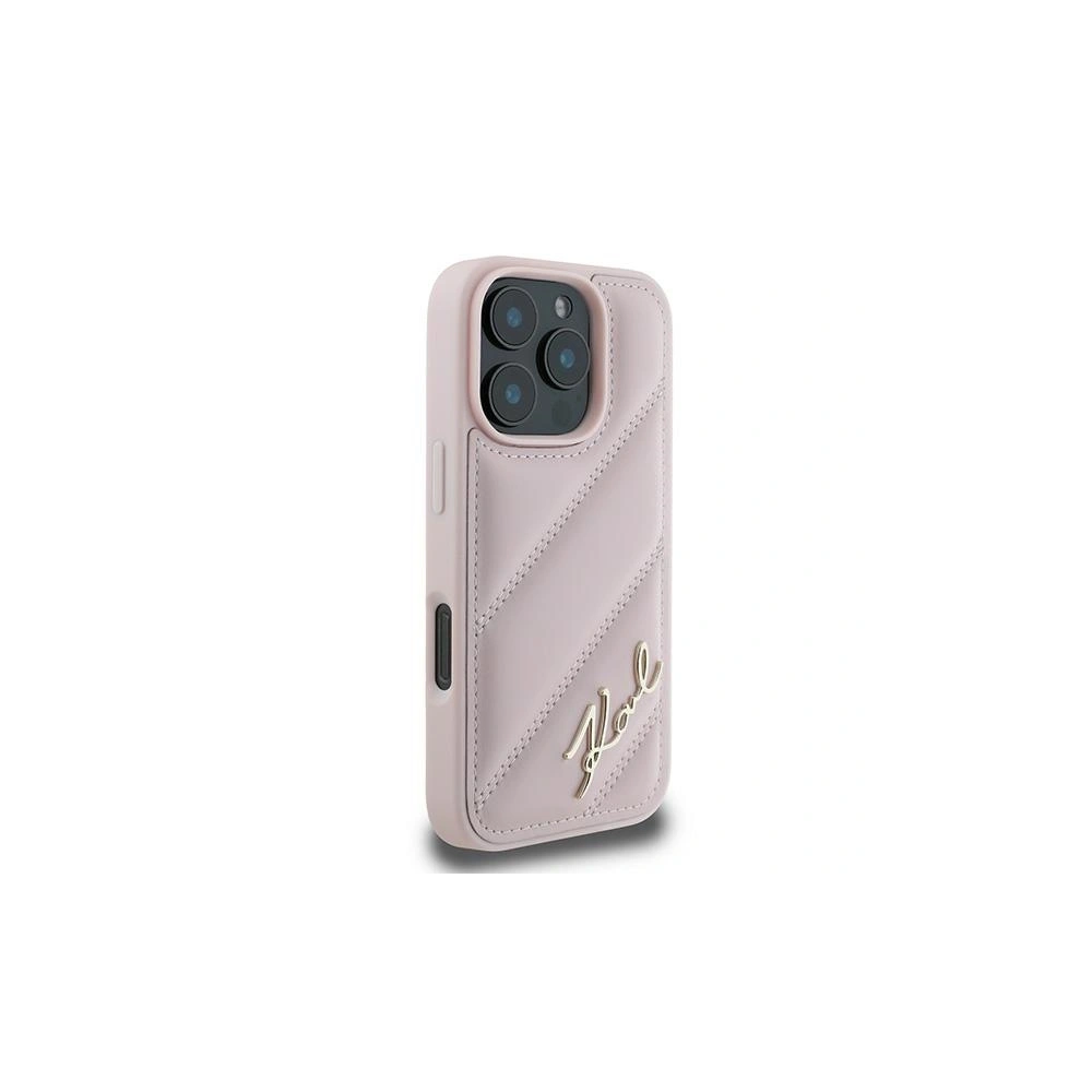 Hurtownia GSM - Etui Karl Lagerfeld KLHCP16XPQDSMGP Apple iPhone 16 Pro Max hardcase Quilted Signature różowy - KLD21676 - {ean13} - Hurt