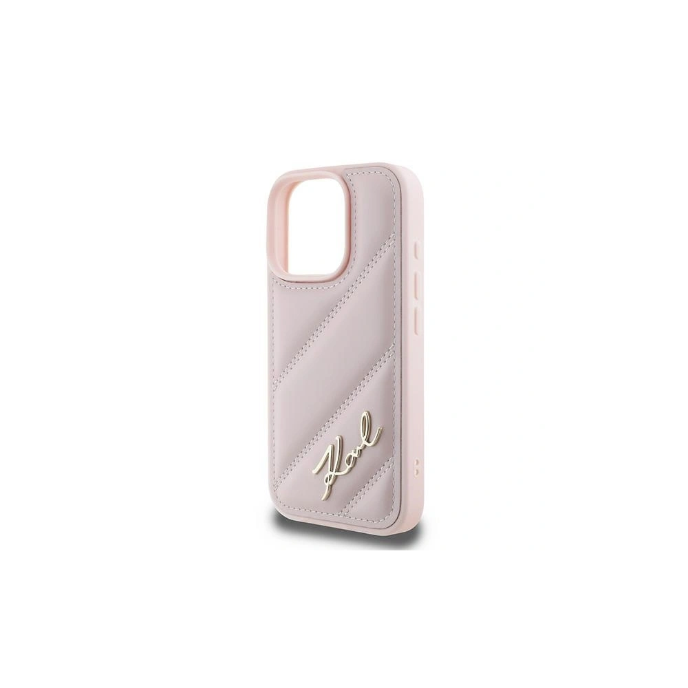 Hurtownia GSM - Etui Karl Lagerfeld KLHCP16XPQDSMGP Apple iPhone 16 Pro Max hardcase Quilted Signature różowy - KLD21676 - {ean13} - Hurt