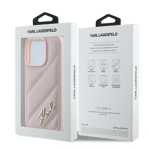 Etui Karl Lagerfeld KLHCP16XPQDSMGP Apple iPhone 16 Pro Max hardcase Quilted Signature różowy - iPhone 16 Pro Max - Karl Lagerfeld