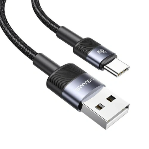 Kabel USAMS USB-A / USB-C 3A 1.2m Fast Charging stalowy - USB-C - USB-A - Usams