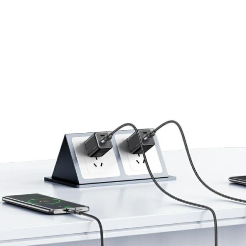 Kabel USAMS USB-A / USB-C 3A 1.2m Fast Charging stalowy - USB-C - USB-A - Usams