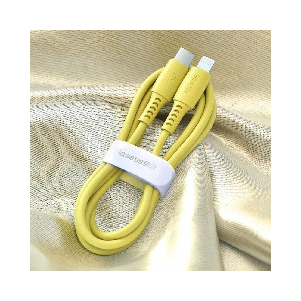 Hurtownia GSM - Kabel USB-C do Lightning Baseus Colourful, PD, 18W, 1.2m (żółty) - BSU1009YEL - {ean13} - Hurt