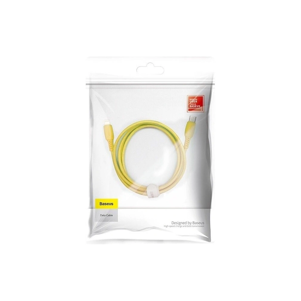 Wholesale Baseus Colourful Cable Type-C For iP 18W 1.2m Yellow - BSU1009YEL - {ean13} - Hurt