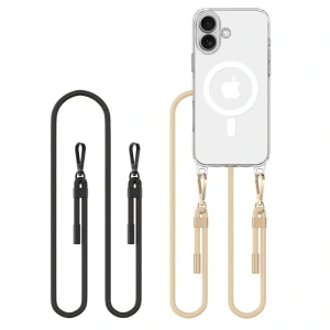 Etui Tech-Protect Flexair Chain MagSafe Apple iPhone 16 Black & Taupe - iPhone 16 - Tech-Protect