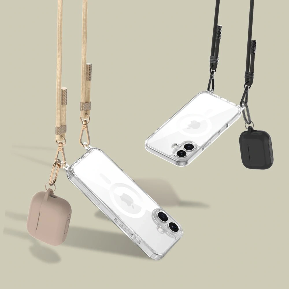 Wholesale Tech-Protect Flexair Chain MagSafe Apple iPhone 16 Black & Taupe - THP3173 - {ean13} - Hurt