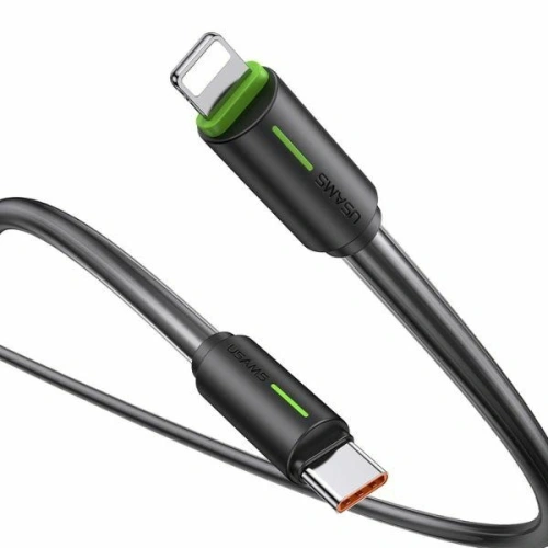 Kabel USAMS YU Series USB-C / Lightning 30W 1m czarny - USB-C - Lightning - Usams