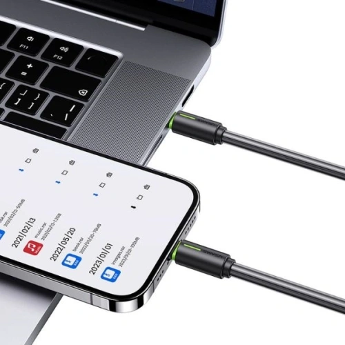 Kabel USAMS YU Series USB-C / Lightning 30W 1m czarny - USB-C - Lightning - Usams