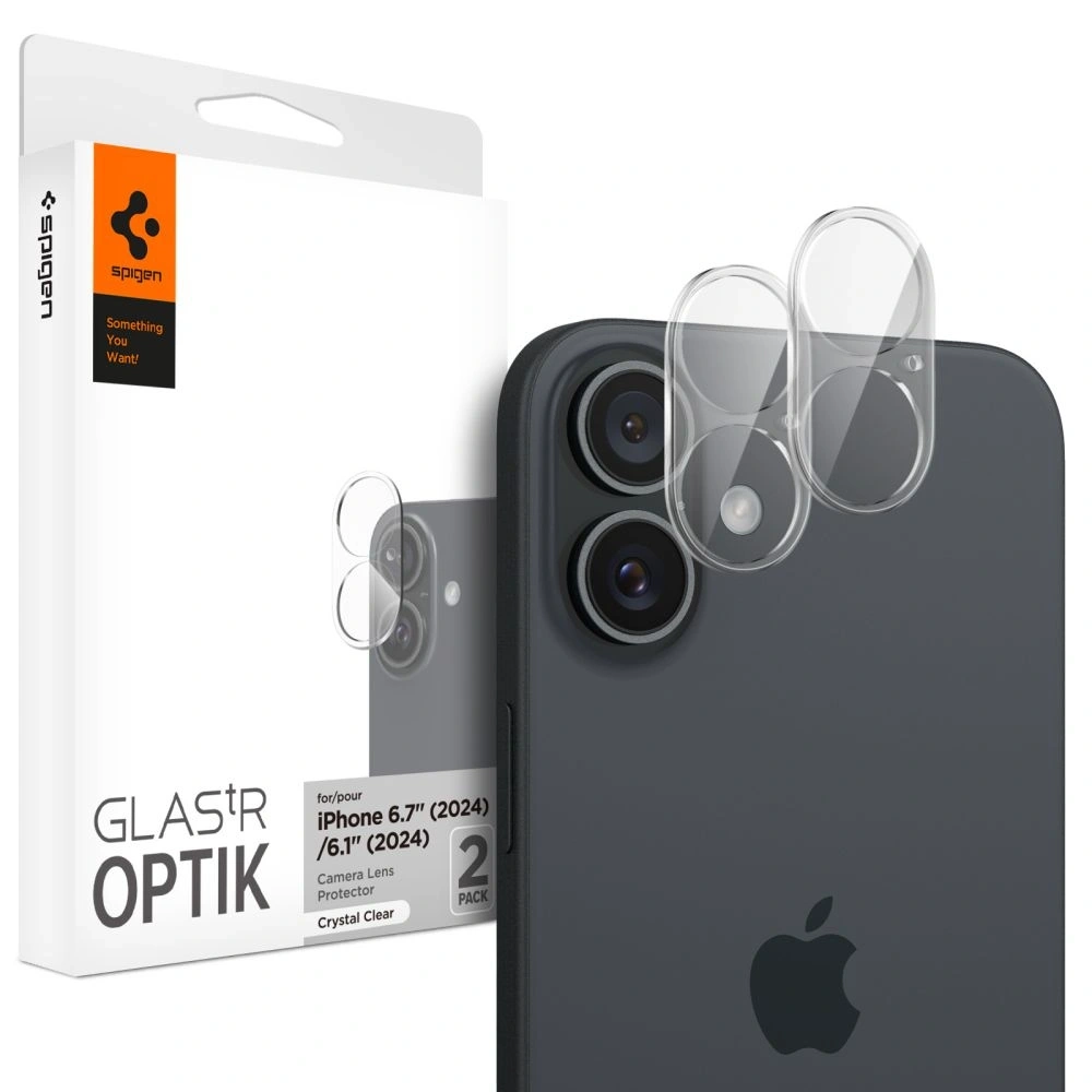 Hurtownia GSM - Spigen Optik.tr Ez Fit Kamera Védő Apple iPhone 16 / 16 Plus Kristálytiszta [2 CSOMAG] - SPN16450 - {ean13} - Hurt