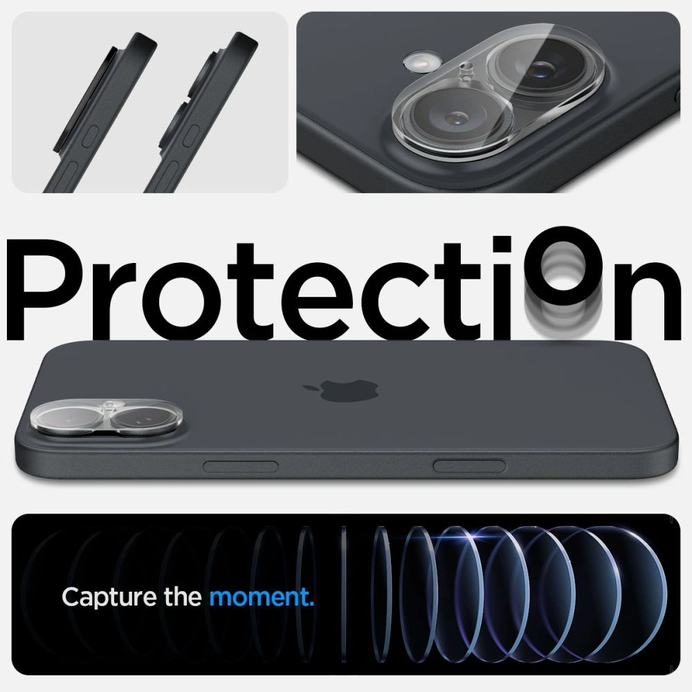 Hurtownia GSM - Spigen Optik.tr Ez Fit Kamera Védő Apple iPhone 16 / 16 Plus Kristálytiszta [2 CSOMAG] - SPN16450 - {ean13} - Hurt