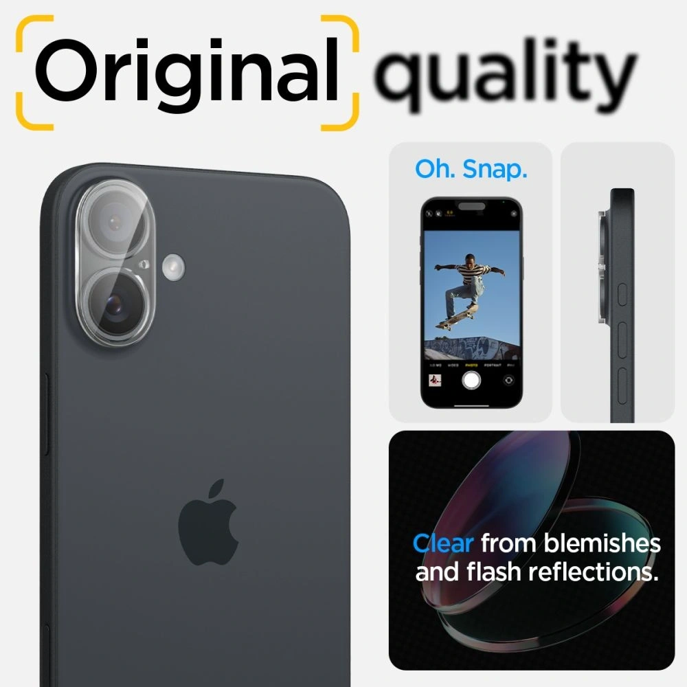 Hurtownia GSM - Spigen Optik.tr Ez Fit Kamera Védő Apple iPhone 16 / 16 Plus Kristálytiszta [2 CSOMAG] - SPN16450 - {ean13} - Hurt