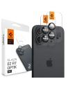 Szkło hartowane na aparat Spigen GLAS.tR Ez Fit Optik Pro Camera Protector Apple iPhone 16 / 16 Plus Black [2 PACK] - iPhone 16 Plus - Spigen