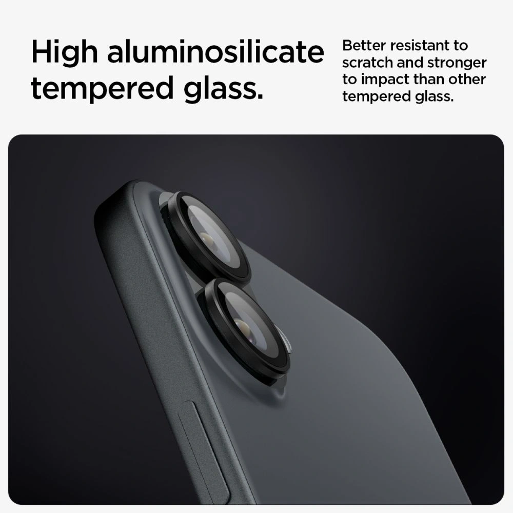 Hurtownia GSM - Spigen GLAS.tR Ez Fit Optik Pro Kamera Schutz Apple iPhone 16 / 16 Plus Schwarz [2 PACK] - SPN16451 - {ean13} - Hurt
