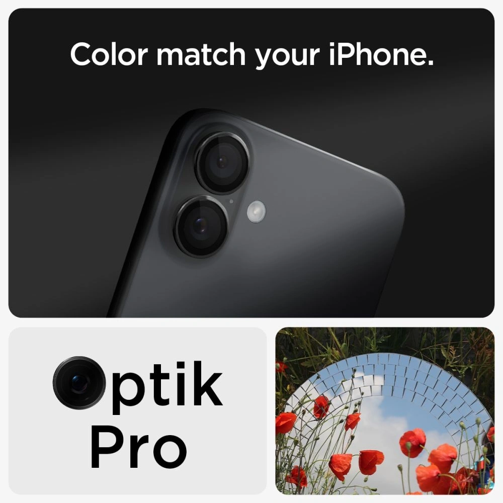 Hurtownia GSM - Spigen GLAS.tR Ez Fit Optik Pro Kamera Schutz Apple iPhone 16 / 16 Plus Schwarz [2 PACK] - SPN16451 - {ean13} - Hurt