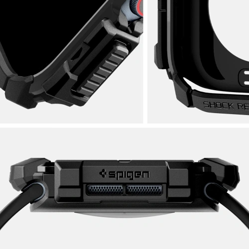 Etui Spigen Rugged Armor Apple Watch 10 42mm Matte Black - Apple Watch 42 / 44 / 45 / 46 / 49 mm - Spigen