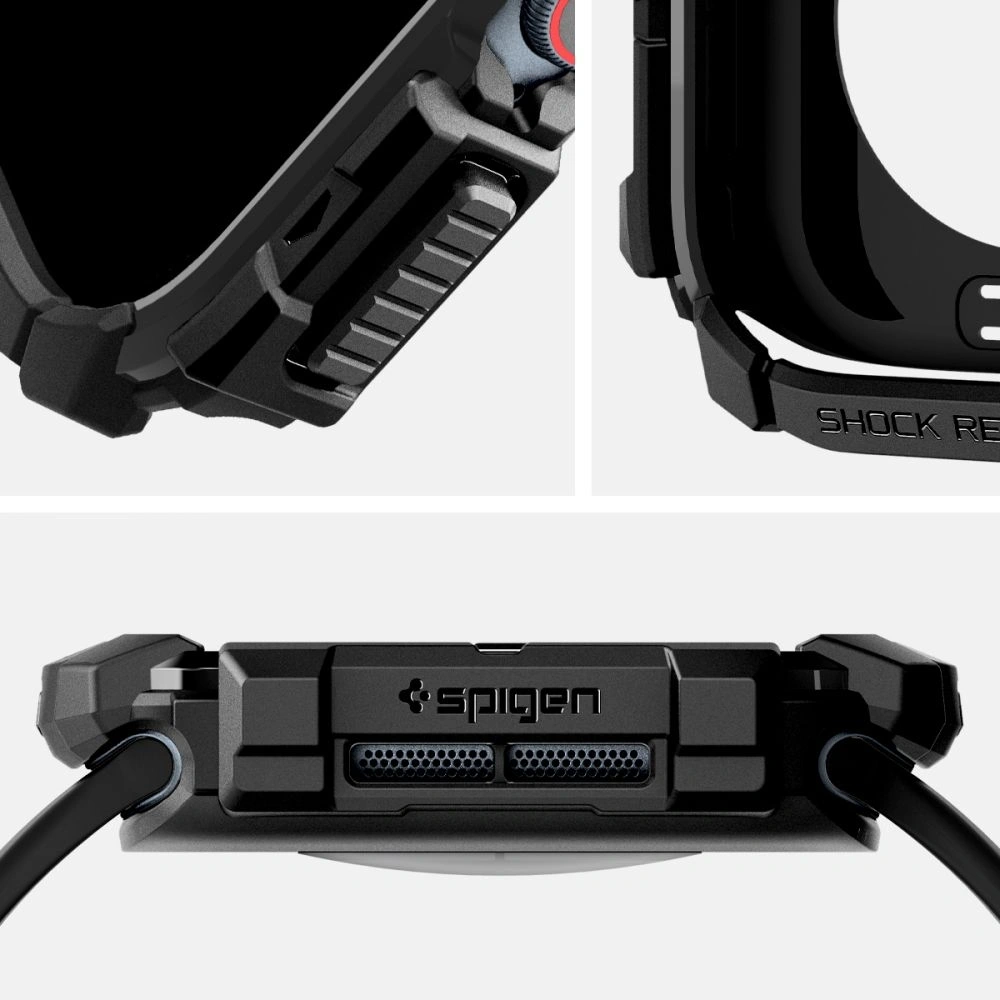 Hurtownia GSM - Etui Spigen Rugged Armor Apple Watch 10 42mm Matná Černá - SPN16456 - {ean13} - Hurt
