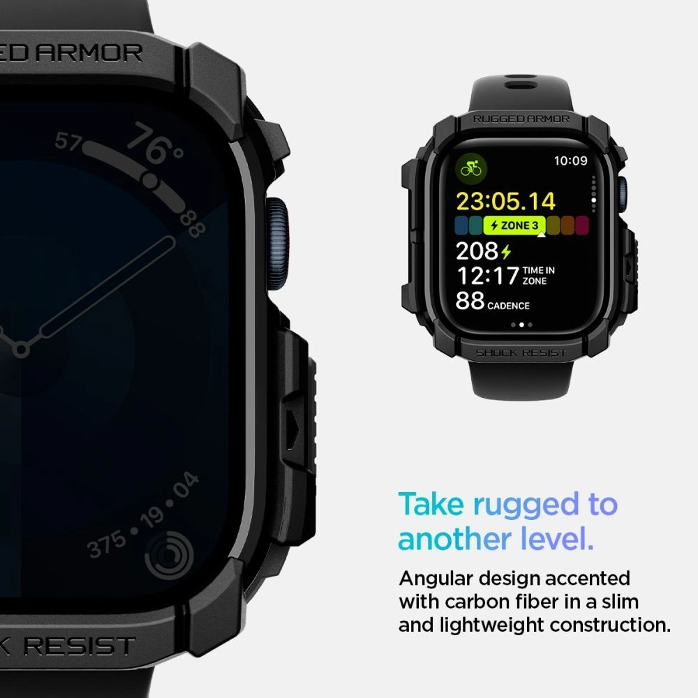 Hurtownia GSM - Etui Spigen Rugged Armor Apple Watch 10 42mm Matná Černá - SPN16456 - {ean13} - Hurt