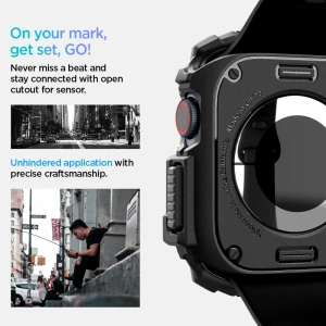 Hurtownia GSM - Etui Spigen Rugged Armor Apple Watch 10 42mm Matná Černá - SPN16456 - {ean13} - Hurt