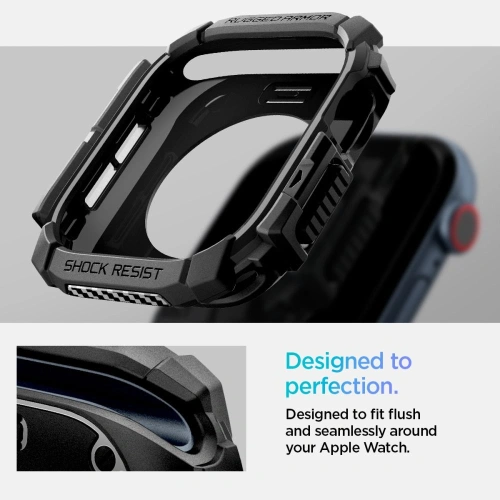 Etui Spigen Rugged Armor Apple Watch 10 42mm Matte Black - Apple Watch 42 / 44 / 45 / 46 / 49 mm - Spigen