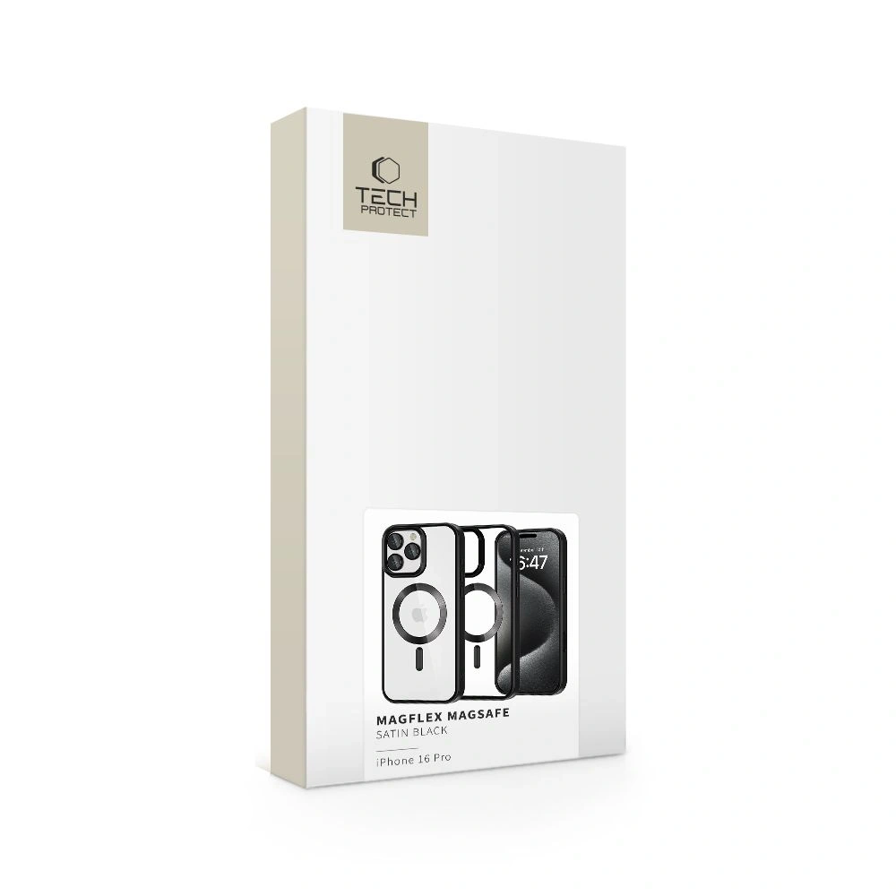 Tech-Protect MagFlex MagSafe Apple iPhone 16 Pro Selyem Fekete - iPhone 16 Pro - Tech-Protect
