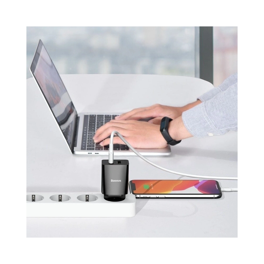 Hurtownia GSM - Ładowarka sieciowa Baseus Speed Mini Dual Charger, 2x USB, 2A, 10,5W (czarna) - BSU1014BLK - {ean13} - Hurt