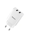Ładowarka sieciowa Baseus Speed Mini Dual Charger, 2x USB, 2A, 10,5W (biała)