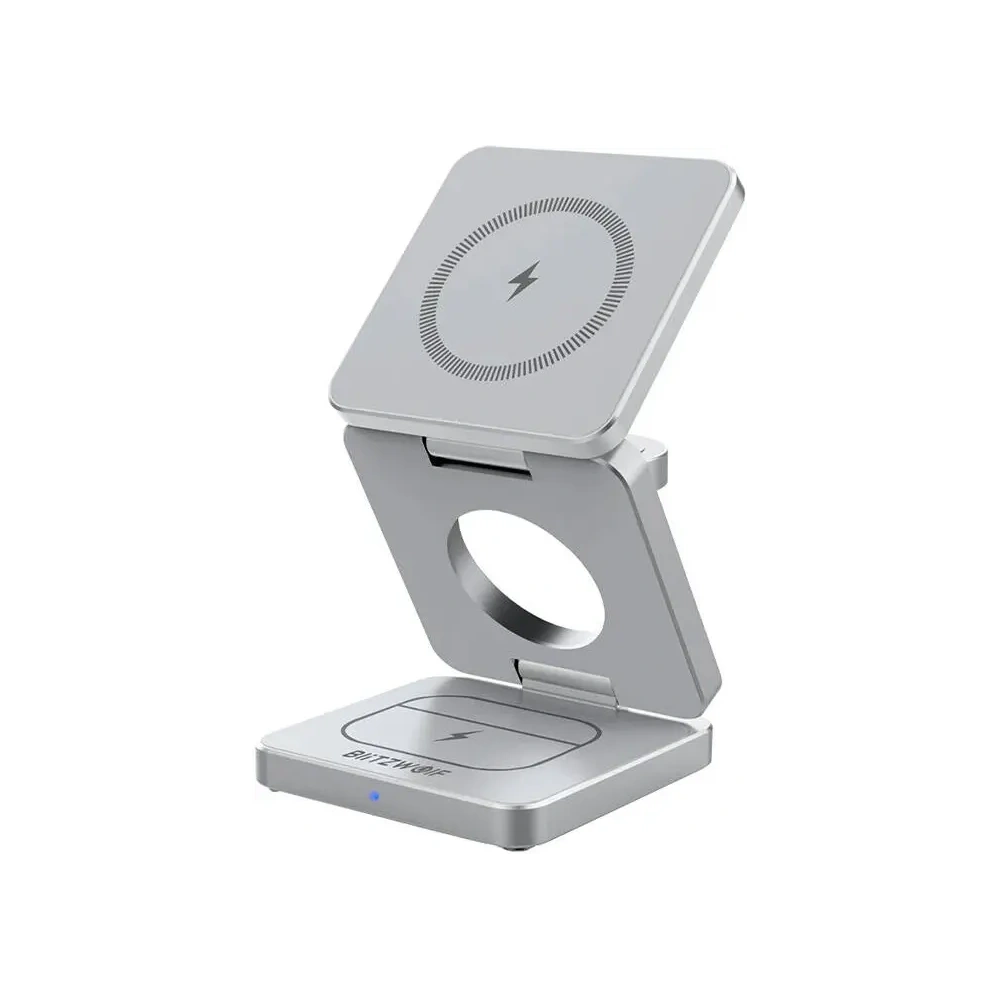 Wholesale Blitzwolf BW-IW30 3in1 wireless charger 20W MagSafe grey - BLZ619 - {ean13} - Hurt