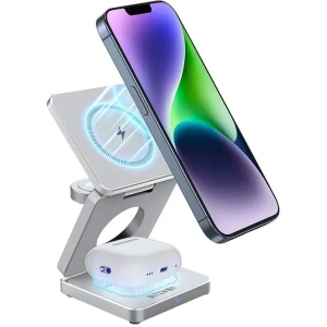 Hurtownia GSM - Încărcător wireless 3in1 Blitzwolf BW-IW30 20W MagSafe gri - BLZ619 - {ean13} - Hurt