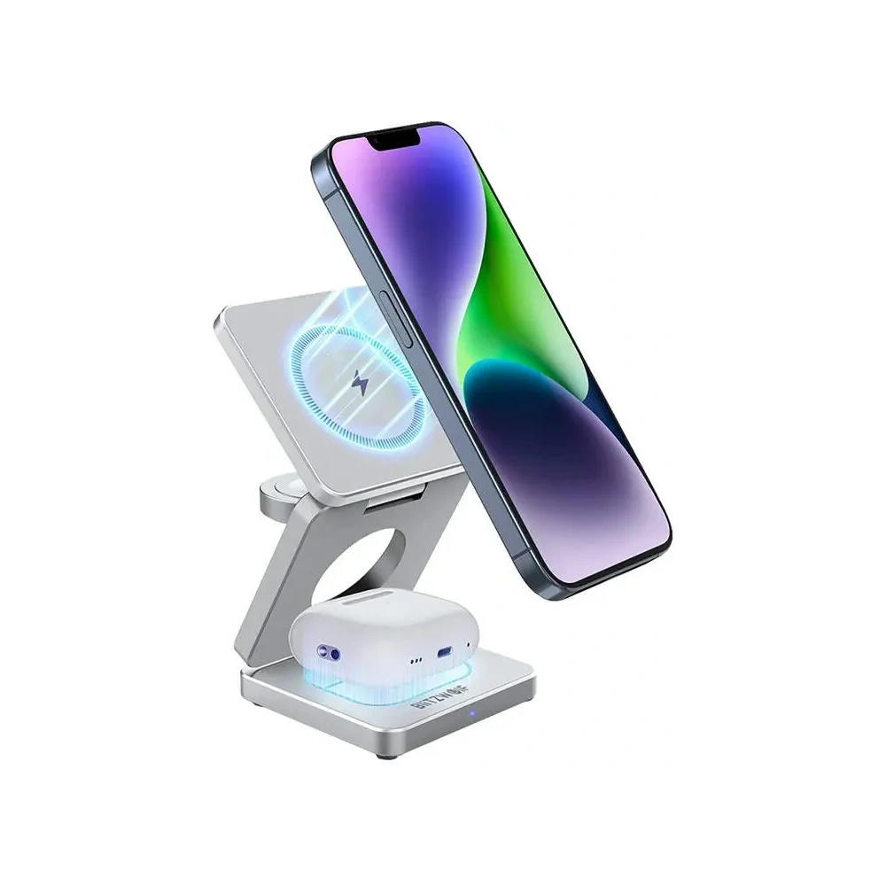 Hurtownia GSM - Blitzwolf BW-IW30 3v1 bezdrátová nabíječka 20W MagSafe šedá - BLZ619 - {ean13} - Hurt