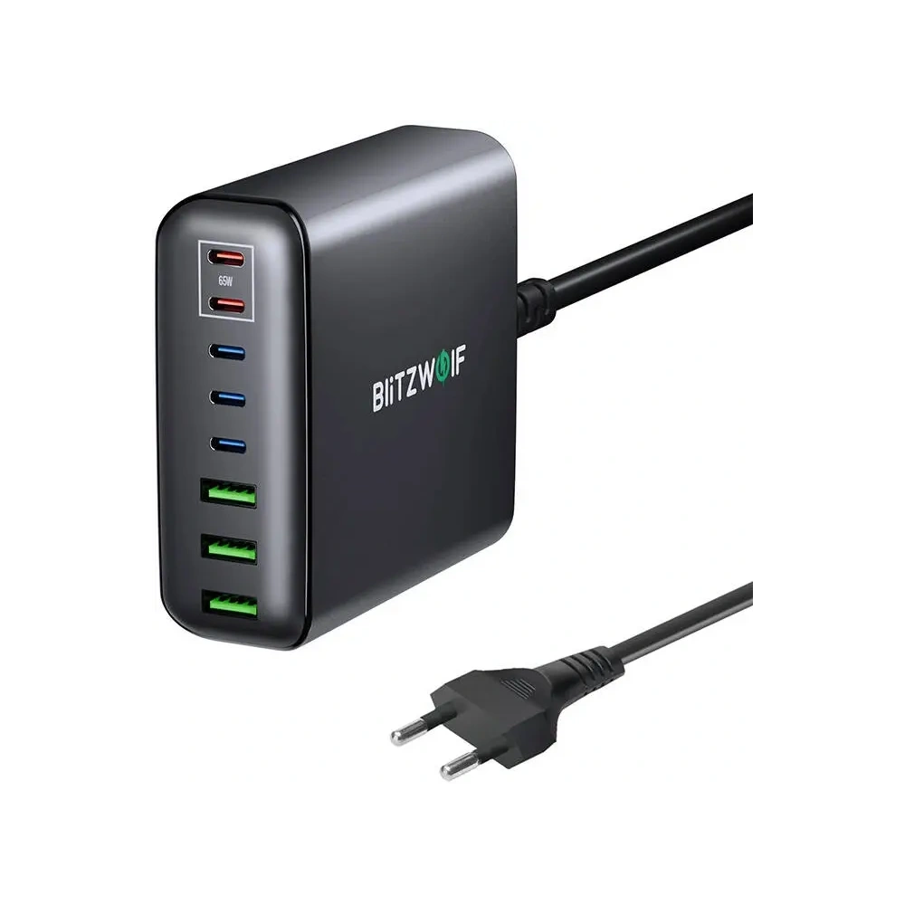 Hurtownia GSM - Blitzwolf BW-S26 falitöltő 250W 3xUSB-A, 3xUSB-C, 2xUSB-C 65W (fekete) - BLZ620 - {ean13} - Hurt