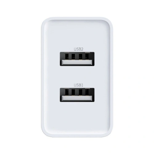 Ładowarka sieciowa Baseus Speed Mini Dual Charger, 2x USB, 2A, 10,5W (biała)
