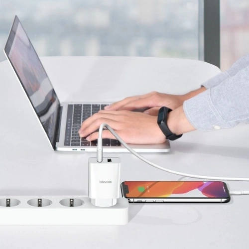 Ładowarka sieciowa Baseus Speed Mini Dual Charger, 2x USB, 2A, 10,5W (biała)