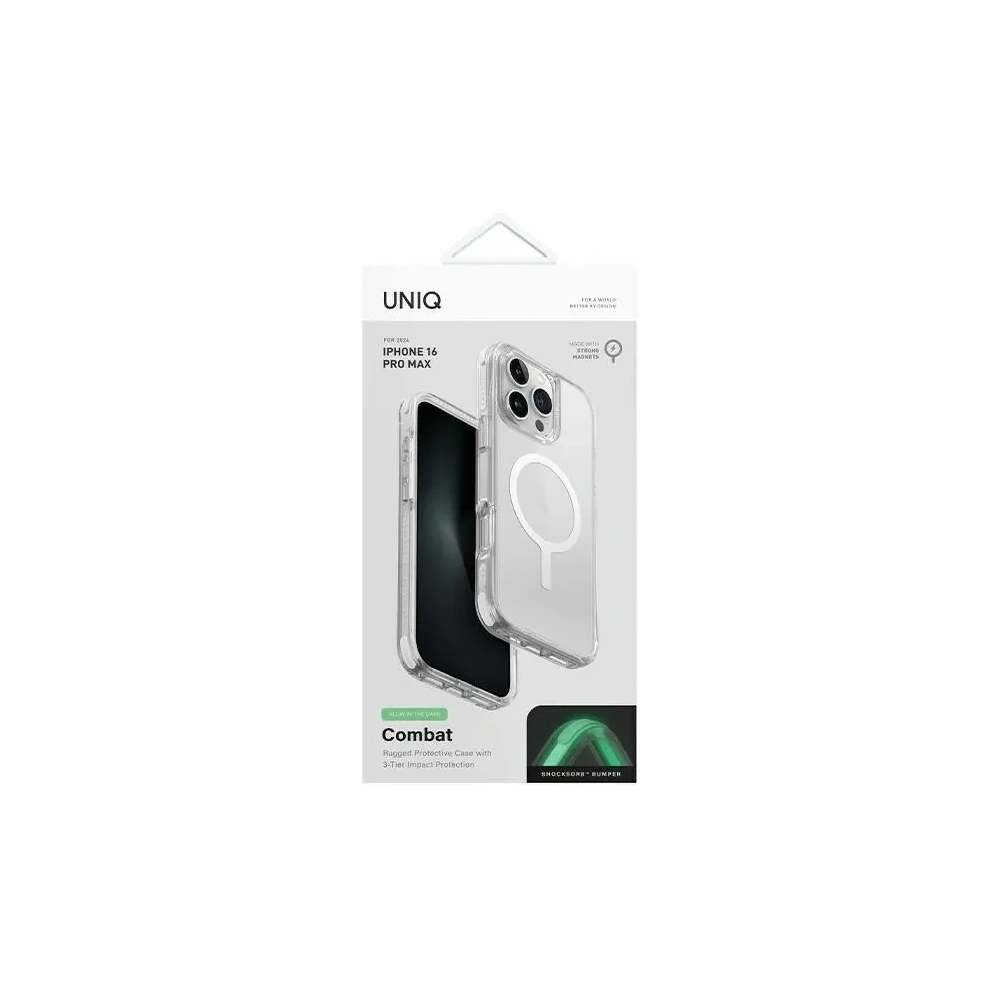 Hurtownia GSM - Etui UNIQ Combat Apple iPhone 16 Pro Max MagClick Charging biały - UNIQ1253 - {ean13} - Hurt