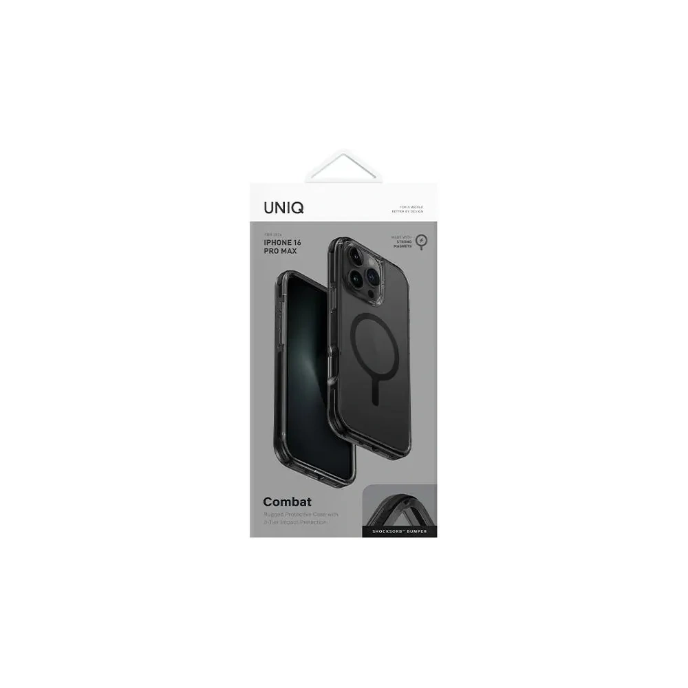 Hurtownia GSM - Etui UNIQ Combat Apple iPhone 16 Pro Max MagClick Charging czarny - UNIQ1254 - {ean13} - Hurt