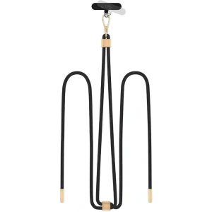 Smycz Tech-Protect C2S Rope Crossbody Strap black/gold - Smycze - Tech-Protect